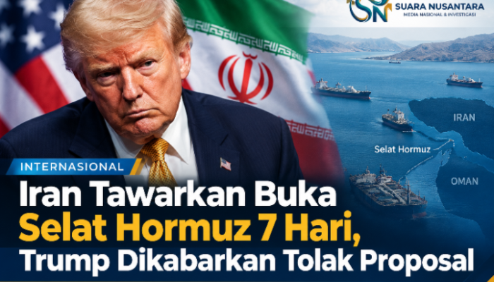 Iran Tawarkan Buka Selat Hormuz dalam 7 Hari, Trump Dikabarkan Tolak Proposal