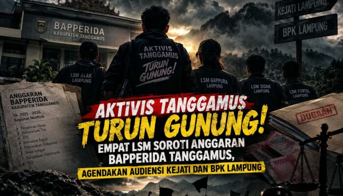 Uang Daerah Bukan Ruang Gelap! Anggaran BAPPERIDA Tanggamus 2025–2026 Masuk Radar Empat LSM